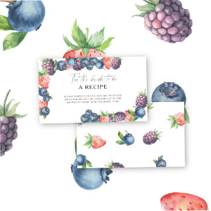 Carte D'accompagnement Baies douces - Recette pour que la mariée soit