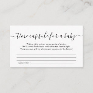 Carte D'accompagnement Baignée de bébé capsule temporelle