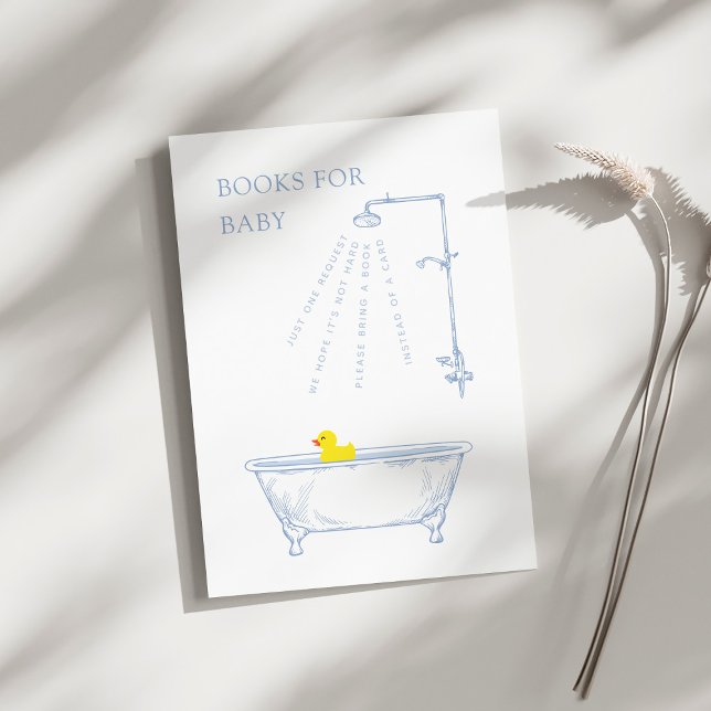 Carte D'accompagnement Baignoire Baignoire Baby shower Livres Pour Bébé (Créateur téléchargé)