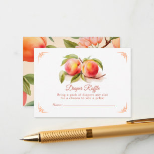 Carte D'accompagnement Bain de couleur bébé shower Peach Tirage au sort d