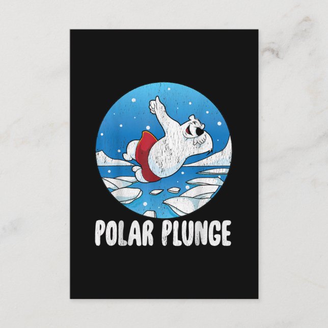 Carte D'accompagnement Bain d'hiver Polar Plunge Ice Jump Polar Ours Bain (Devant)