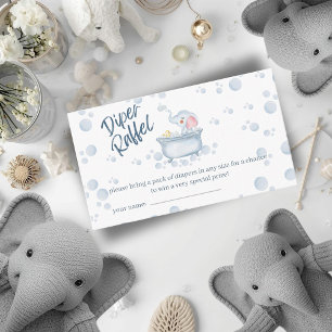 Carte D'accompagnement Bain moussant bleu pour bébé Shower animalier