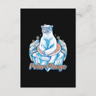 Carte D'accompagnement Bain Polaire Plongée Ice Jump Funny Ours Polaire B