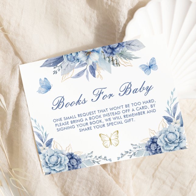 Carte D'accompagnement Baisers à papillon et voeux de bébé Livres pour bé (Créateur téléchargé)