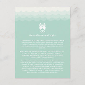 Carte D'accompagnement Baisers de hippocampes cœur mariage d'été à la pla