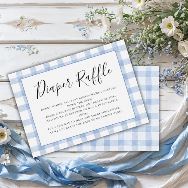 Carte D'accompagnement Baisers de lapin et baisers de bébé Raffle de couc (Créateur téléchargé)