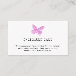 Carte D'accompagnement Baisers de papillon Texte personnalisé