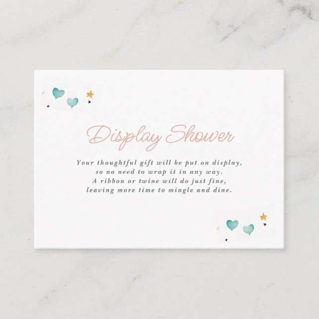 Carte D'accompagnement Balayage Coeurs et étoiles (Devant)