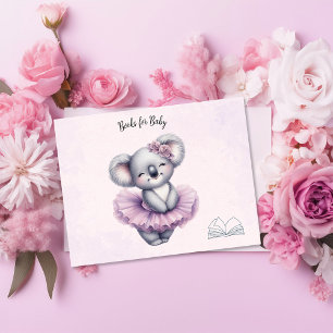 Carte D'accompagnement Ballerina Baby Girl Douche Tutu Koala Livres