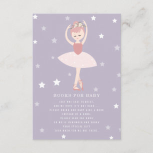 Carte D'accompagnement Ballerina Stars Purple Baby Book Demande
