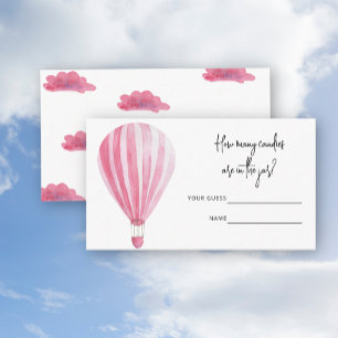 Carte D'accompagnement Ballon à air chaud, Combien de bonbons jeu de baby
