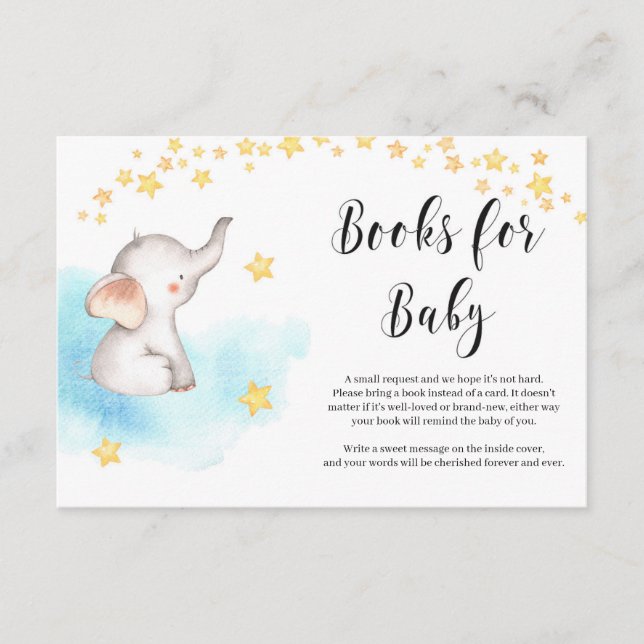 Carte D'accompagnement Ballons à air chaud d'éléphant mignon demande de l (Devant)