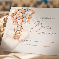 Ballons d'ours neutres Devinez combien de billets 