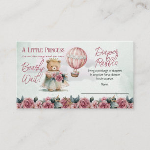 Carte D'accompagnement Ballons Ours Teddy Fille Bearly Attendre Déchets R
