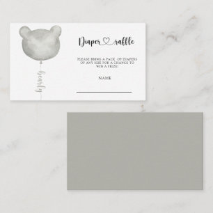 Carte D'accompagnement Ballons sous forme d'un billet de tombola pour cou