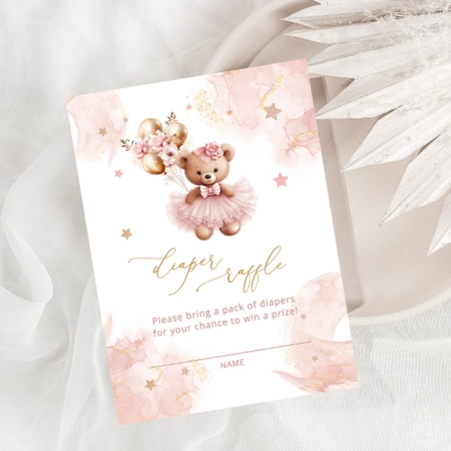 Carte D'accompagnement Ballons Teddy Bear Déchets Raffle Billets (Créateur téléchargé)