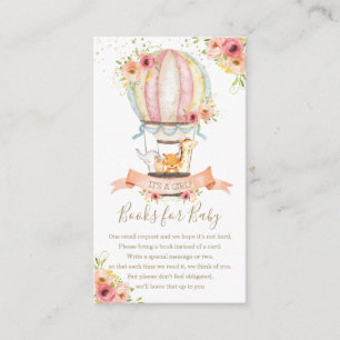 Carte D'accompagnement Balloon à air chaud floral Bébés animaux apportent