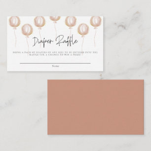 Carte D'accompagnement Balloon rose chevalet de couches c'est un Baby sho