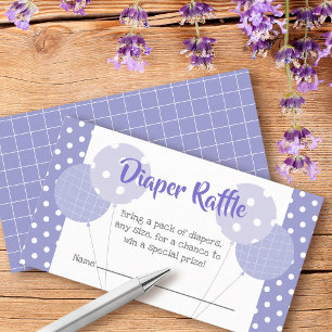 Carte D'accompagnement Balloons violets Baby shower Cute Déchets Raffin