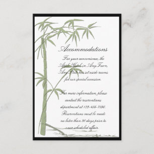 Carte D'accompagnement Bambou Beauté Mariage Hébergement Insertion