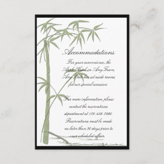 Carte D'accompagnement Bambou Beauté Mariage Hébergement Insertion