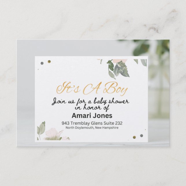 Carte D'accompagnement Bannière d'invitation pour la fête des bébés (Devant)