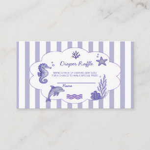 Carte D'accompagnement Baptême Bébé Tirelire Couches Rayées Bleu Côtiers
