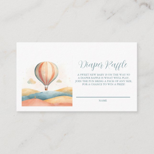 Carte D'accompagnement Baptême en montgolfière bébé (Devant)