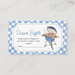Carte D'accompagnement Barbecue Bleu Baby shower barbecue Raffle de couch
