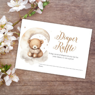 Carte D'accompagnement Baril de Baby shower de la lune de Teddy Neutre