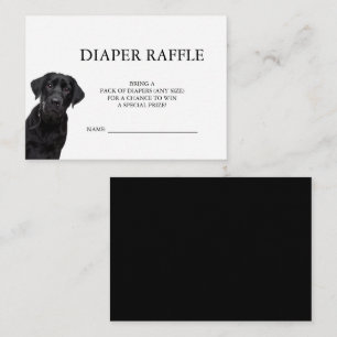 Carte D'accompagnement Baril de Baby shower noir Labrador minima E