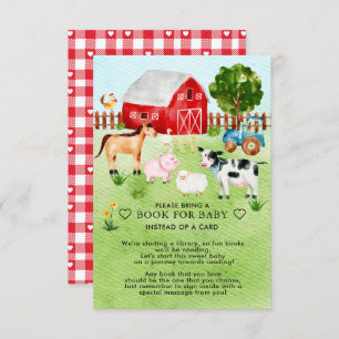 Carte D'accompagnement Barnyard Animals Baby shower Book for Baby