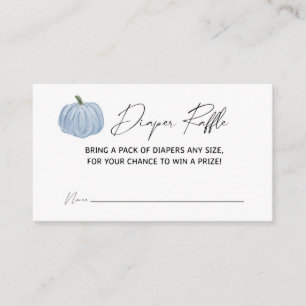 Carte D'accompagnement Barre de Baby shower Citrouille bleu