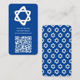 Carte D'accompagnement Barre de CODE QR personnalisée super Bat mitzvah É