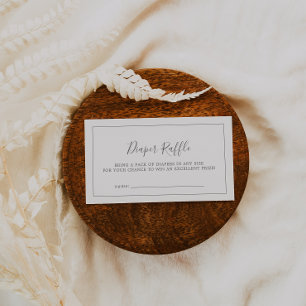 Carte D'accompagnement Barre de couches minimaliste en Baby shower d'arge