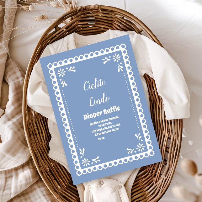 Carte D'accompagnement Barre Diapper Cielito Lindo Mexicaine Bleue (Créateur téléchargé)