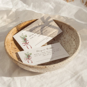 Carte D'accompagnement Barreau de Baby shower de bouquet rouge Bow