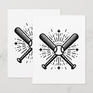 Carte D'accompagnement baseball vintage