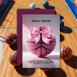 Carte D'accompagnement Basket-ball rose Basket Baby shower de boule Invit
