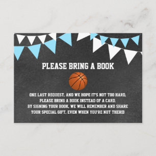 Carte D'accompagnement BASKETBALL en tableau noir Apportez un baby shower