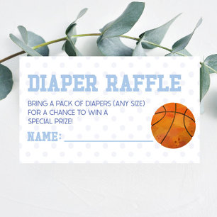 Carte D'accompagnement Basketball Sports Baby shower Déchets Raffle