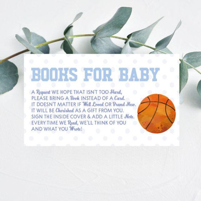 Carte D'accompagnement Basketball Sports Baby showers Livres Pour Baby Ca (Créateur téléchargé)