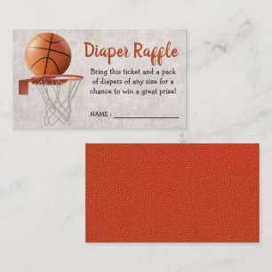 Carte D'accompagnement Basketball Sports Thème Baby shower Déchets Raffle