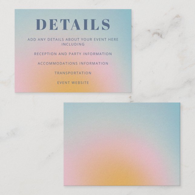 Carte D'accompagnement Bat mitzvah bleu clair rétro (Devant / Derrière)