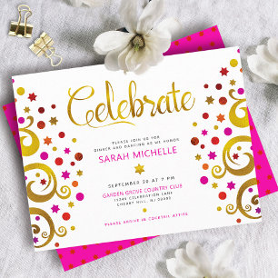 Carte D'accompagnement Bat Mitzvah Rose Gold Gaufrage Arbre de Vie Modern