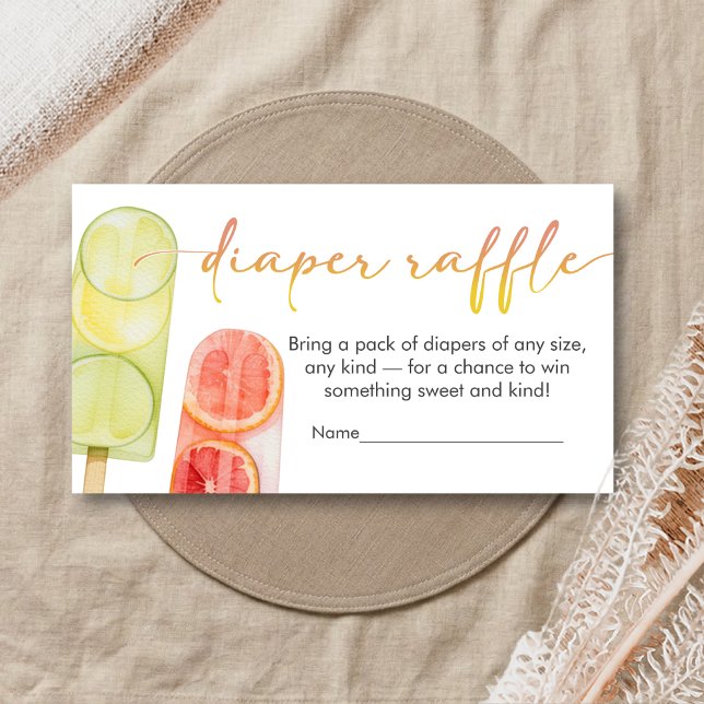 Carte D'accompagnement Bâtonnet Prêt à éclore Cadeau de bébé Diaper Raffl (Popsicle Baby Shower Diaper Raffle)