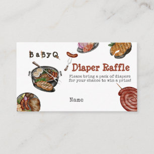 Carte D'accompagnement BBQ Barbecue Jardin Baby shower