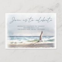 Beach Sea Bird Aquarelle Réception de mariage