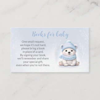 Carte D'accompagnement Bear Blue Winter Baby showers Livres Pour Baby Car