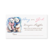 Bear Winter Sexe Révéler Déchets Raffle Billet